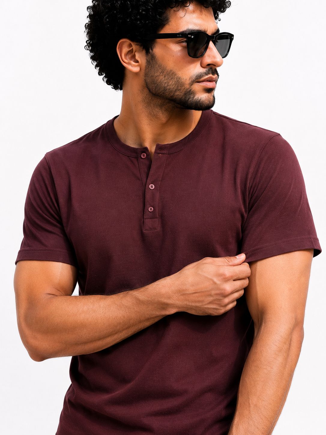 Brown Henley Shirt