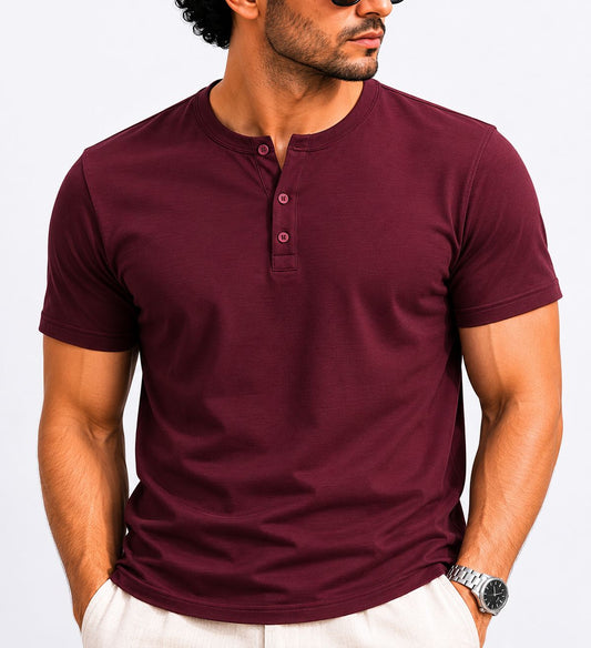 Brown Henley Shirt