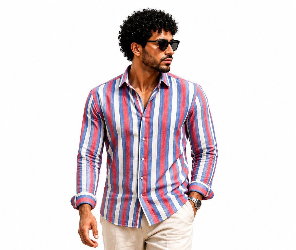 Multicolor Striped Linen Shirt