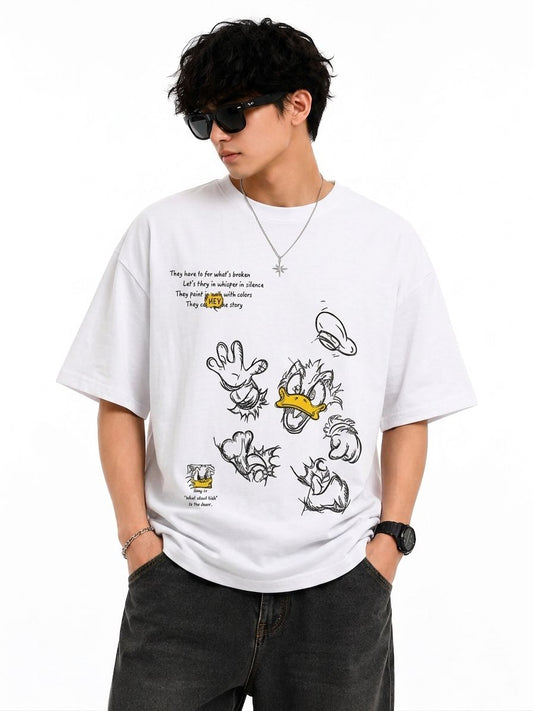 Oversized Belvour Tee - White