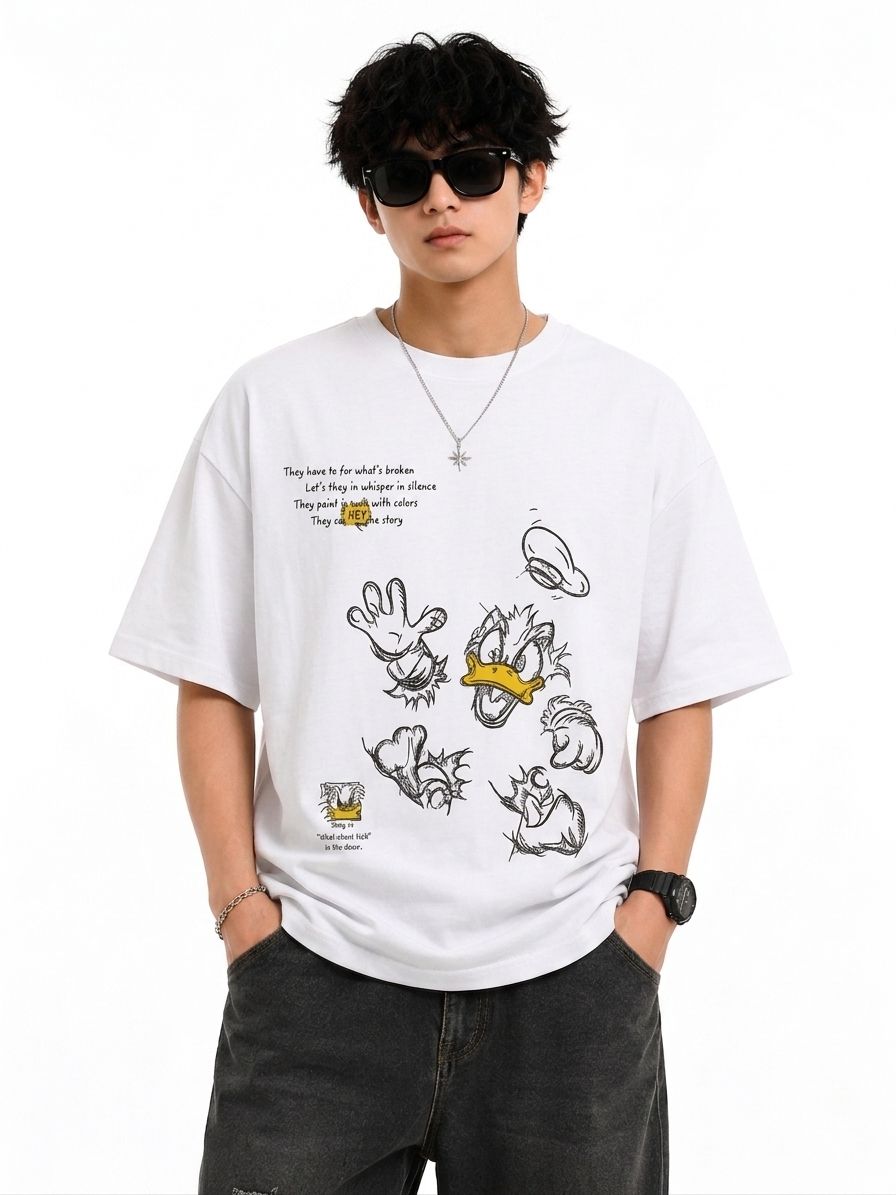 Oversized Belvour Tee - White
