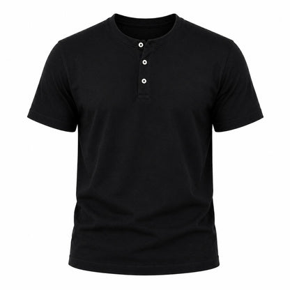 Black Henley T-Shirt