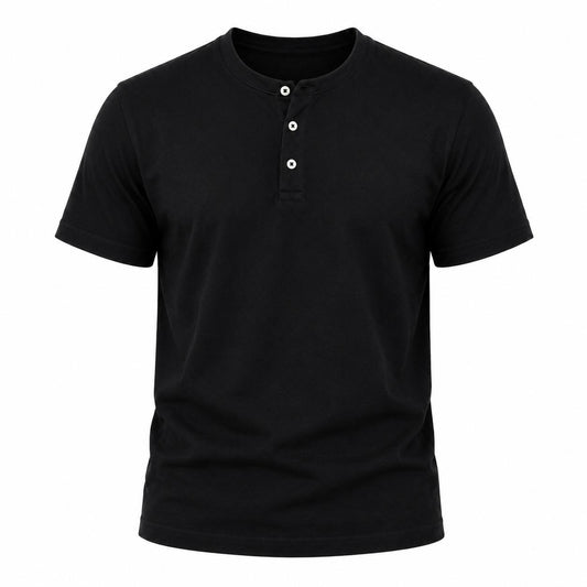 Black Henley T-Shirt
