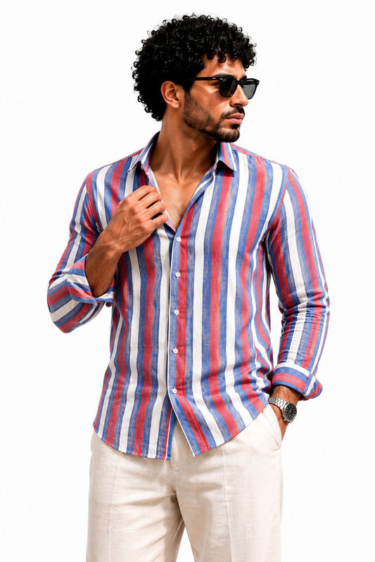 Multicolor Striped Linen Shirt