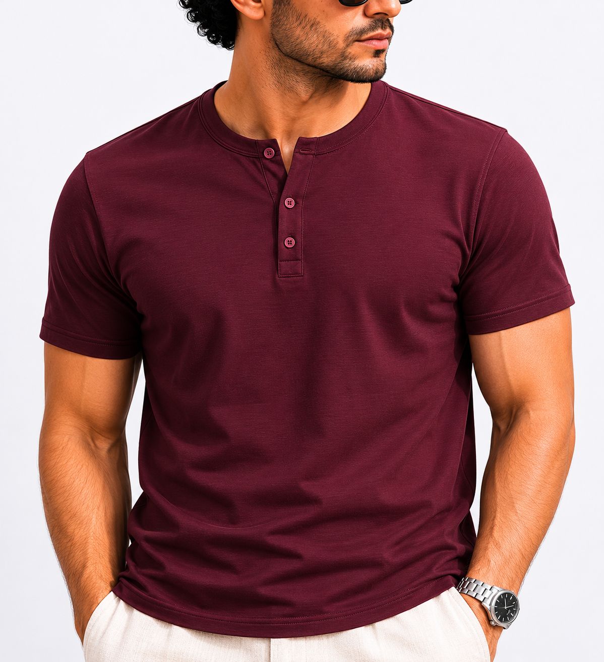 Brown Henley Shirt